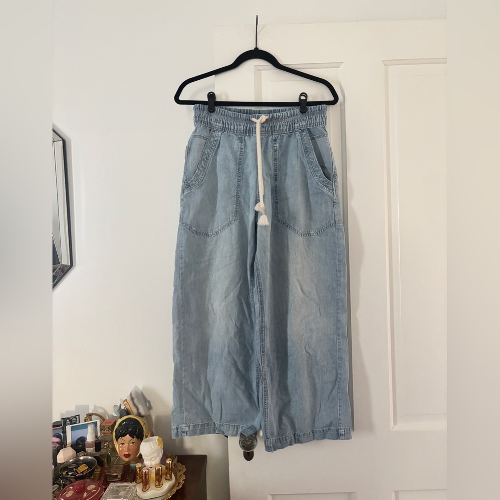 Free People Sky Blue Denim Pants